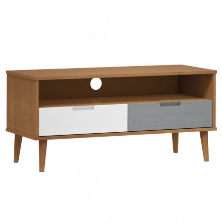 Dulap TV maro, 106x40x49 cm, lemn masiv de pin - V350531V