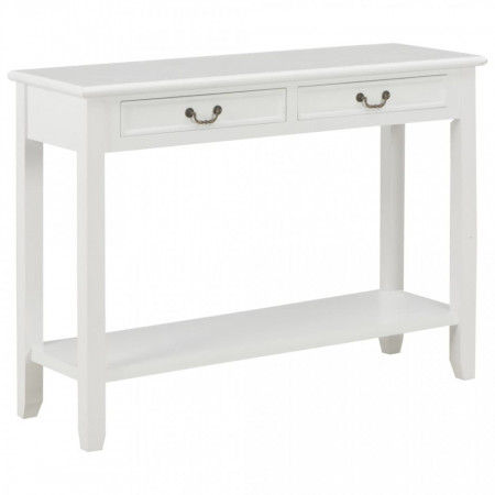 Masa consola, alb, 110 x 35 x 80 cm, lemn - V249900V