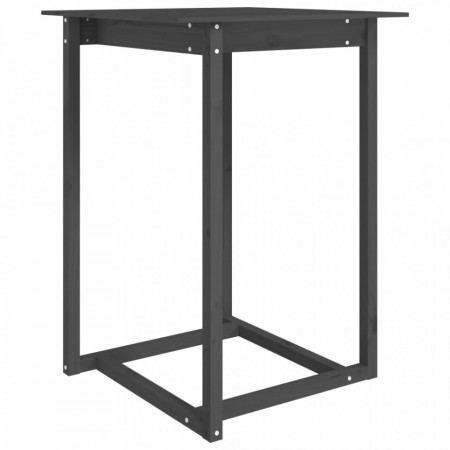 Masă de bar, gri, 80x80x110 cm, lemn masiv de pin - V822184V