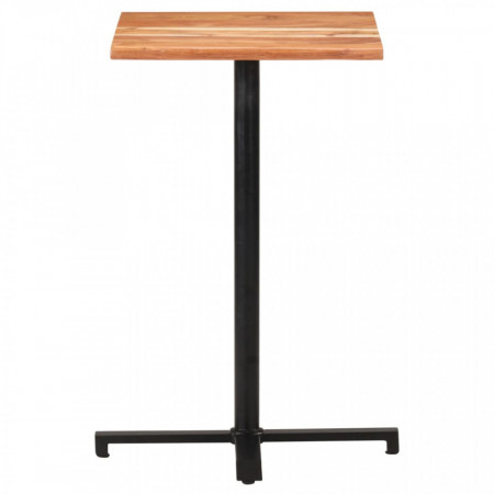 Masă de bar, muchii naturale, 50x50x110 cm, lemn masiv acacia - V320302V