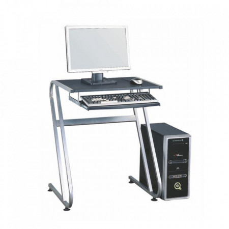 Masă PC, birou negru şi argintiu, 60 cm - TP85851