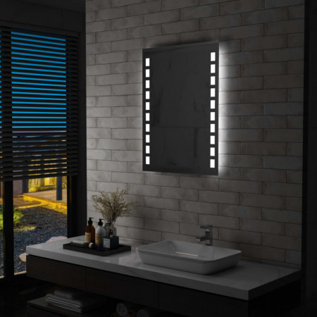 Oglinda cu LED de perete de baie, 60 x 80 cm - V144697V