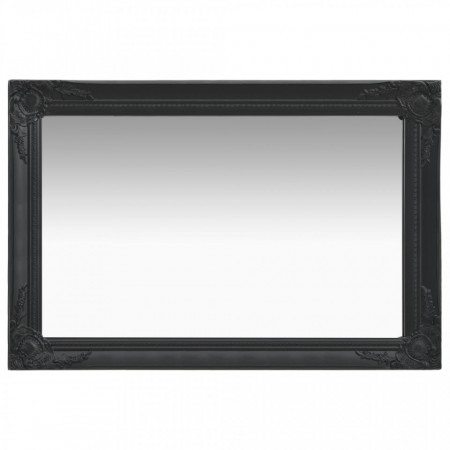 Oglinda de perete in stil baroc, negru, 60 x 40 cm - V320331V