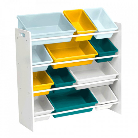 Organizator / raft pentru jucării, alb și multicolor - TP299192