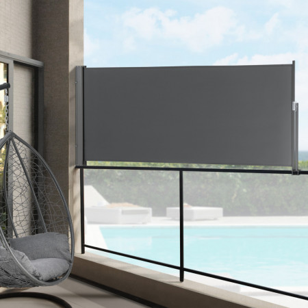 Paravan solar retractabil, 300 x 100 cm, gri - P75902412