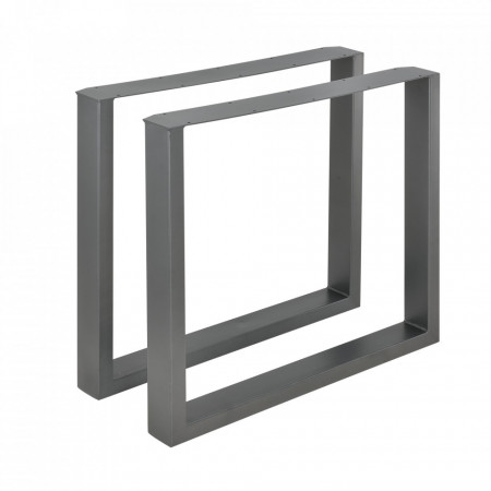 Picioare masa, set 2 buc 80 x 72 cm, gri metalic - P57353517