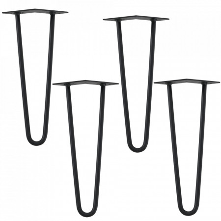 Picioare masa, set 4 buc cu 2 brate, 45 cm, negru - P55139970