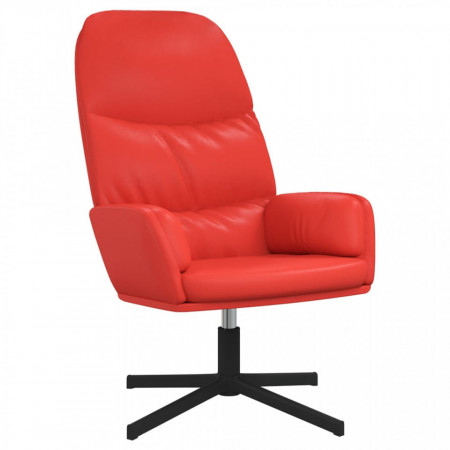 Scaun de relaxare, roșu, piele ecologică - V341058V