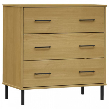 Servantă cu 3 sertare, maro, 77x40x79,5 cm, lemn masiv OSLO - V350979V