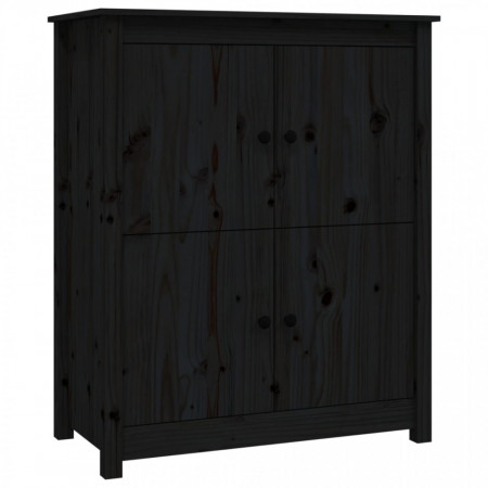 Servantă, negru, 83x41,5x100 cm, lemn masiv de pin - V821511V