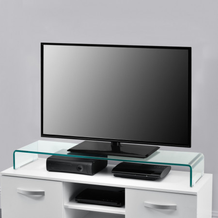 Suport pentru monitor, 120 x 30 x 13 cm, sticla transparenta - P70550043