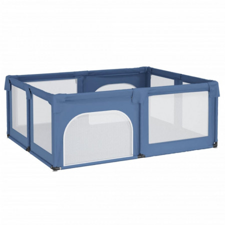Țarc pentru copii cu 2 uși, albastru deschis - V10309V