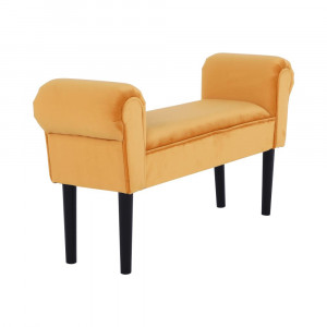 Bancă, băncuţă catifea galbenă, 100 cm - TP230606 - Img 11