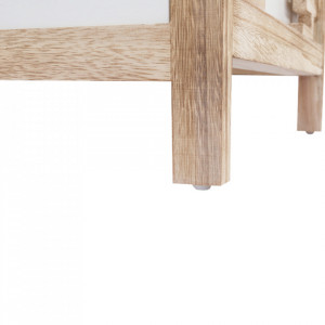Bancă, băncuţă cu 4 sertare, alb si maro, 100 cm - TP206590 - Img 20