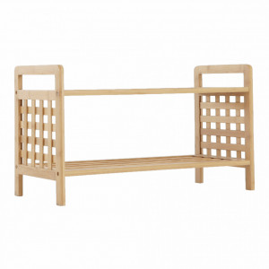 Bancă, băncută, pantofar cu rafturi, bambus, 60x27x35 cm - TP228007 - Img 13