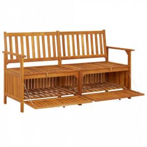 Bancă de depozitare, 148 cm, lemn masiv de acacia - V316743V - Img 3