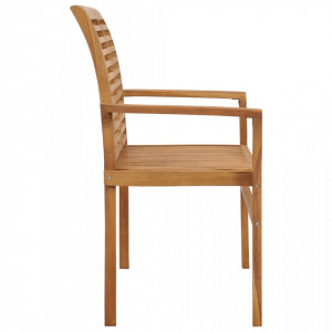 Banca de gradina, 112 cm, lemn masiv de tec - V47407V - Img 4