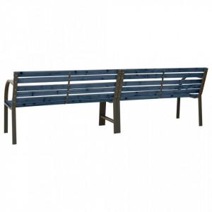 Bancă dublă de grădină, gri, 241 cm, lemn de brad chinezesc - V317124V - Img 4