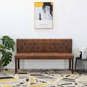 Banca, maro, 148,5 cm, velur ecologic - V288571V