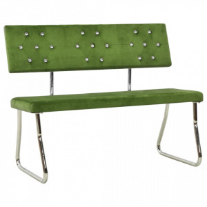 Bancă, verde deschis, 110 cm, catifea - V325866V - Img 2
