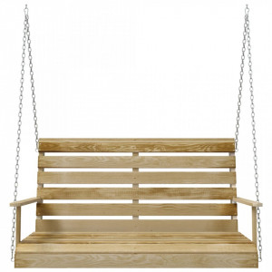 Banchetă leagăn, 110 cm, lemn de pin tratat - V318397V - Img 3
