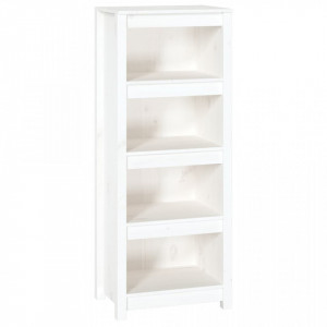 Bibliotecă, alb, 50x35x125,5 cm, lemn masiv de pin - V821710V