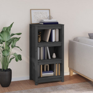 Bibliotecă, gri, 50x35x97 cm, lemn masiv de pin - V821706V - Img 2