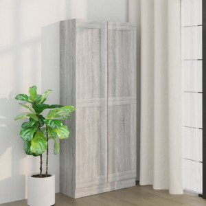 Bibliotecă, gri sonoma, 82,5x30,5x185,5 cm, lemn prelucrat - V815115V - Img 2