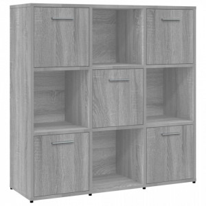 Bibliotecă, gri sonoma, 90x30x90 cm, lemn prelucrat - V815550V - Img 1