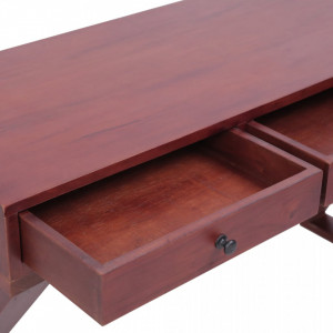 Birou computer, maro, 132 x 47 x 77 cm, lemn masiv de mahon - V283847V - Img 3
