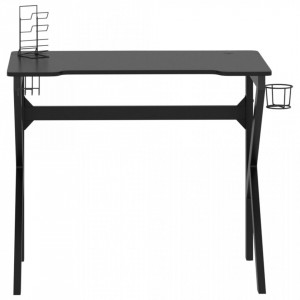Birou de gaming cu picioare în formă de K, negru, 90x60x75 cm - V325400V - Img 3
