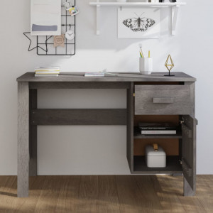 Birou, gri deschis, 113x50x75 cm, lemn masiv de pin - V340463V - Img 3