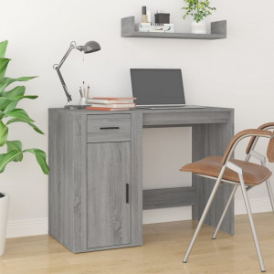 Birou, gri sonoma, 100x49x75 cm, lemn prelucrat - V816790V - Img 2
