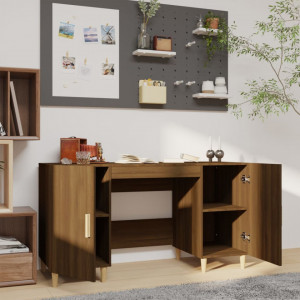 Birou, stejar maro, 140x50x75 cm, lemn compozit - V817551V - Img 3