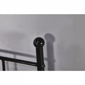 Canapea din metal - de o persoană, negru, 206,4x84x95,2 cm - TP264282 - Img 4