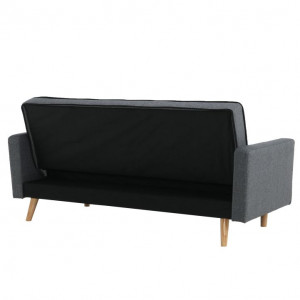 Canapea extensibilă, material gri, 186x75x89 cm - TP227595 - Img 12
