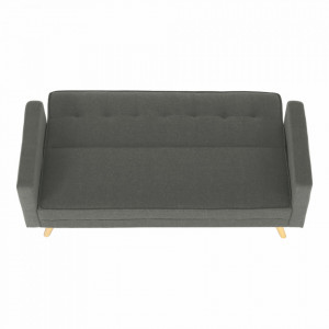 Canapea extensibilă, material gri, 186x75x89 cm - TP227595 - Img 17