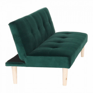Canapea extensibilă, smarald/stejar, 178x66x68 cm - TP259661 - Img 16