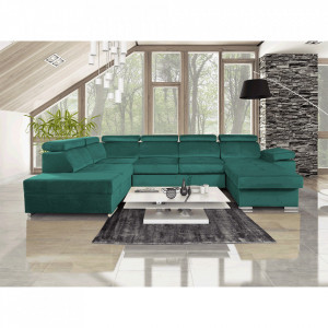 Canapea, smarald, dreapta, 329x220x79/97 cm - TP302086 - Img 3