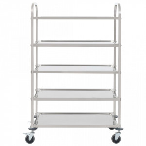 Carucior de bucatarie 5 niveluri 107x55x147 cm otel inoxidabil - V50917V - Img 2