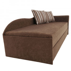 Colţar extensibil, 78x197x75 cm maro cu perne cu model, dreapta - TP8018043 - Img 4