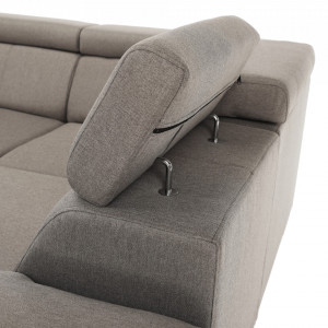 Colţar, gri maroniu Taupe, model stânga, 330x79/97x183/196 cm - TP263528 - Img 9