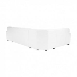 Colţar în formă de U, piele ecologică albă, model dreapta, 330x215/153x88 cm - TP151498 - Img 20