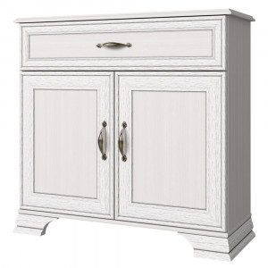 Comodă cu sertar, 94x37x90,1cm, PAL melaminat, crem - TP147859 - Img 7