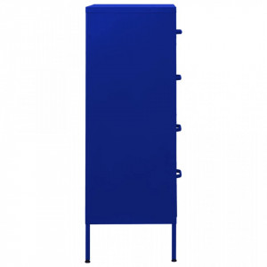 Comodă cu sertare, bleumarin, 80x35x101,5 cm, oțel - V336199V - Img 4