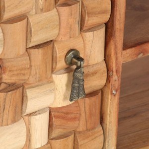 Comoda TV, 100 x 35 x 40 cm, lemn masiv de acacia - V287442V - Img 3