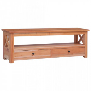 Comoda TV, 120 x 30 x 40 cm, lemn masiv de mahon - V283840V