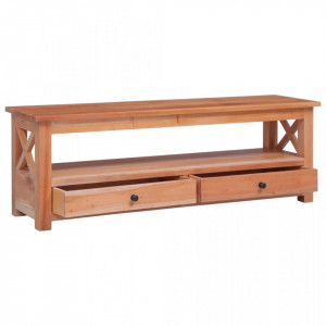 Comoda TV, 120 x 30 x 40 cm, lemn masiv de mahon - V283840V - Img 2