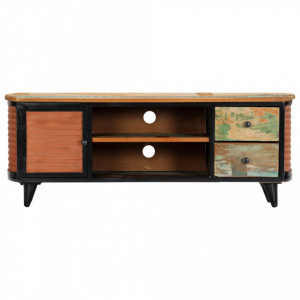 Comoda TV, 120 x 30 x 45 cm, lemn masiv reciclat - V247921V - Img 2