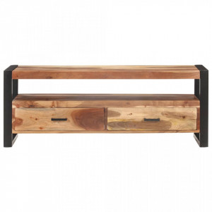 Comoda TV, 120 x 35 x 45 cm, lemn masiv cu finisaj sheesham - V321551V - Img 4